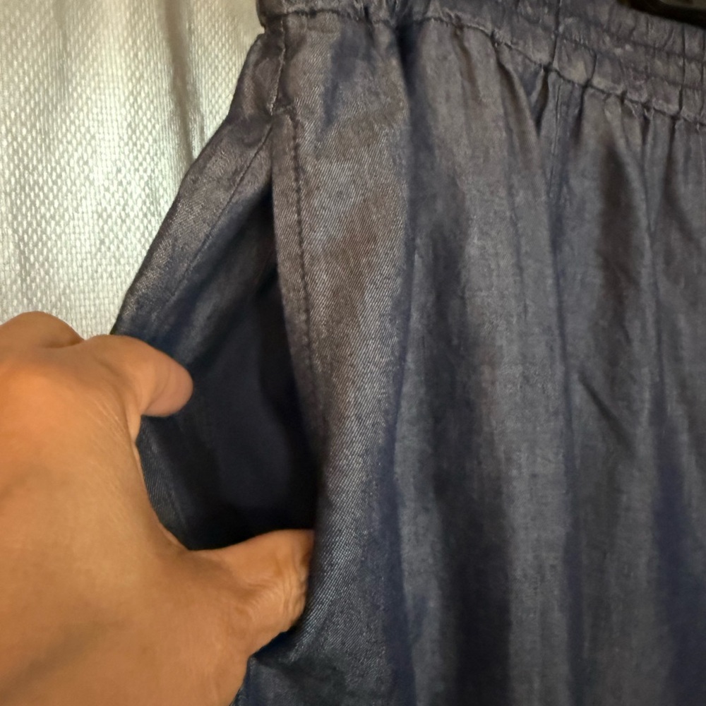 NWT - MICHAEL Michael Kors Indigo Blue High Rise Wide Leg Pull-On Cargo Pant 2X - Picture 9 of 12